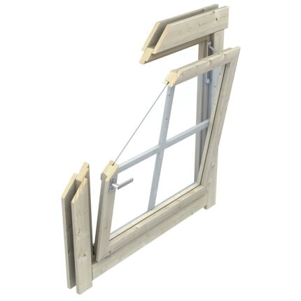 Wooden shingle window 40mm - 88,2 x 88,2cm