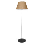 FLOOR STANDING LAMP HM7610.01 BLACK PILLAR, SAND COLORED CAP