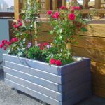 Custom made rectangular flower planter