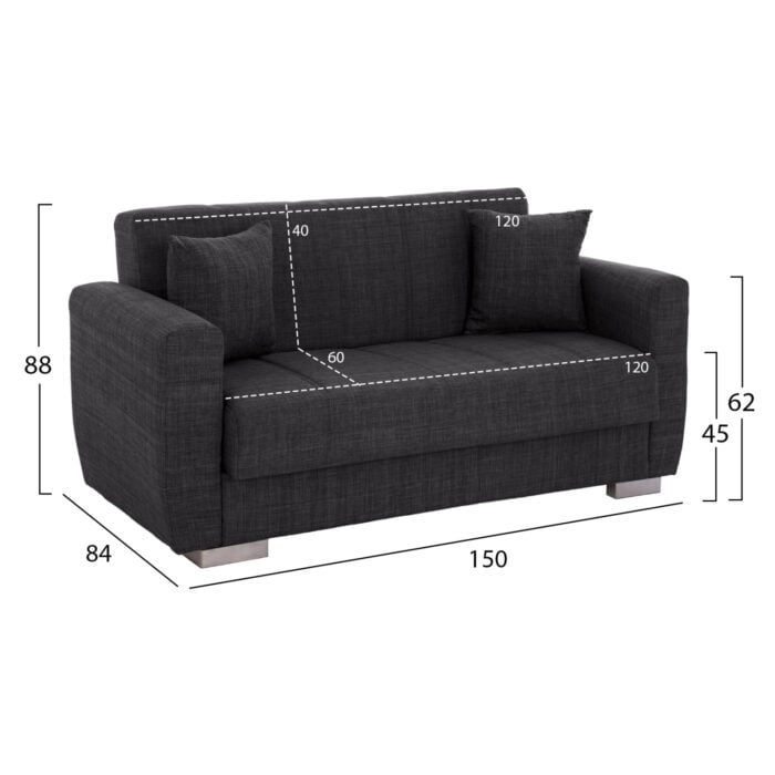 Sofa-bed set of 2-seater and 3-seater, HM11747.03