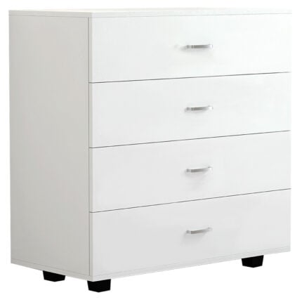 HM8996.03 4-drawer cabinet, white, melamine, 80x40x83H