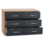 Bedroom dresser -Drawer HM317.04 with 6 drawers Sonama-Grey 120x40x76cm