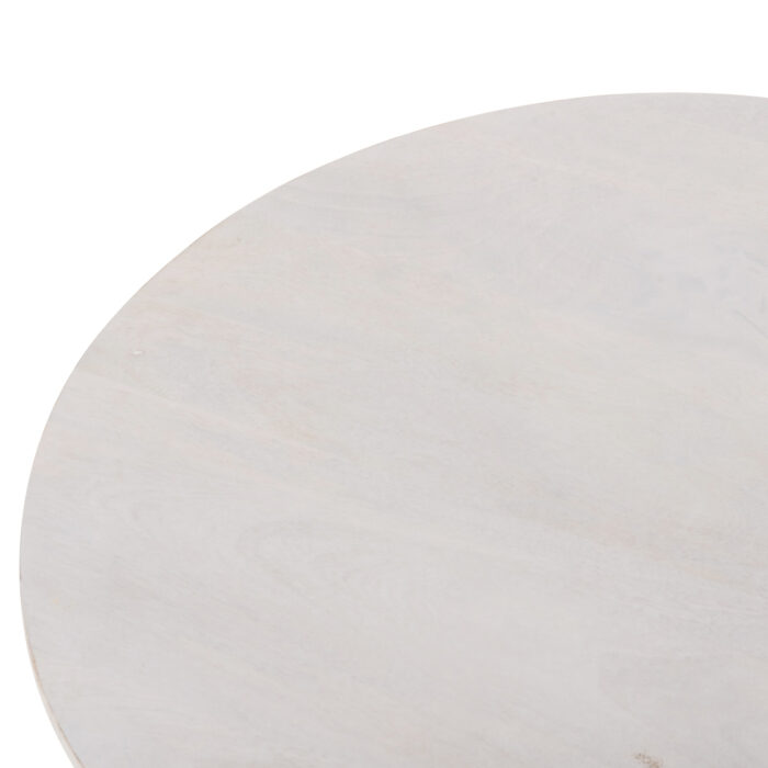 trapezi salonioy obal fb99710 masif xylo 6 COFFEE TABLE OVAL HONKY HM9710 SOLID MANGO WOOD IN WHITE 130x60x40Hcm.