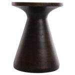 COFFEE TABLE ROUND FOSS HM9699 SOLID MANGO WOOD IN DARK BROWN Φ35x45Hcm.
