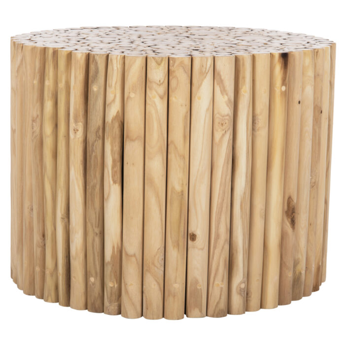 COFFEE TABLE ROUND COOTER HM9864 TEAK BRANCHES- NATURAL Φ60,5x46Hcm.